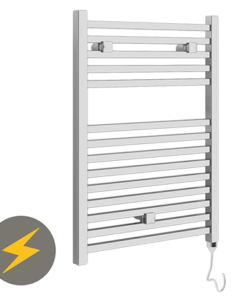 E-Cube Electric Only Heated Towel Rail - W500mm x H690mm - Chrome
