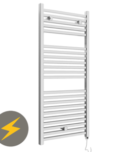 E-Cube Electric Only Heated Towel Rail - W500mm x H1110mm - Chrome