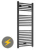 E-Cube Electric Only Heated Towel Rail - W500mm x H1110mm - Anthracite Grey -Cheap Bathroom Heating Store 388139 p