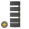 E-Delta Electric Only Heated Towel Rail - W550mm x H1380mm - Anthracite
