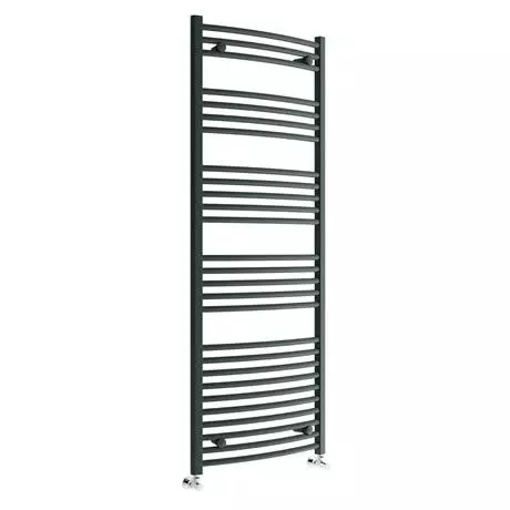 Diamond Curved Heated Towel Rail - W600 x H1600mm - Anthracite 5 Diamond Curved Heated Towel Rail - W600 x H1600mm - Anthracite - Image 3