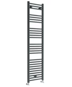 Diamond Heated Towel Rail - 400mm x 1600mm - Anthracite - Straight