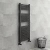 Diamond Heated Towel Rail - W500 x H1200mm - Anthracite -Cheap Bathroom Heating Store AFT5X1200 n p