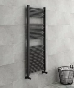 Diamond Heated Towel Rail - W500 x H1200mm - Anthracite