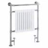 Heritage - Clifton Heated Towel Rail with Crosshead Valves - Chrome - AHC73 -Cheap Bathroom Heating Store AHC73 P