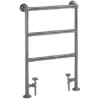 Heritage - Portland Heated Towel Rail with Crosshead Valves - Chrome - AHC76