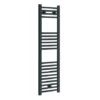 Diamond Heated Towel Rail - W300 x H1200mm - Anthracite - Straight