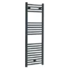 Diamond Heated Towel Rail - W400 x H1200mm - Anthracite - Straight