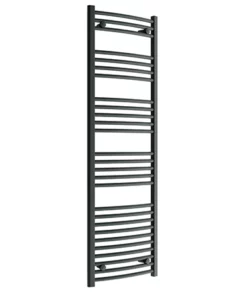 Diamond Curved Heated Towel Rail - W500 x H1600mm - Anthracite