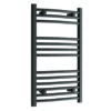 Diamond Curved Heated Towel Rail - W500 x H800mm - Anthracite