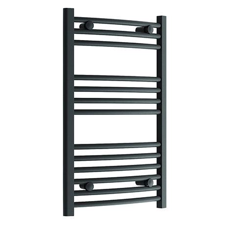 Diamond Curved Heated Towel Rail - W500 x H800mm - Anthracite 3 Diamond Curved Heated Towel Rail - W500 x H800mm - Anthracite