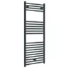 Diamond Heated Towel Rail - W600 x H1200mm - Anthracite - Straight