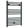 Diamond Heated Towel Rail - W600 x H800mm - Anthracite - Straight