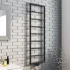 Arezzo Matt Black 1500 x 500 Ladder Heated Towel Rail