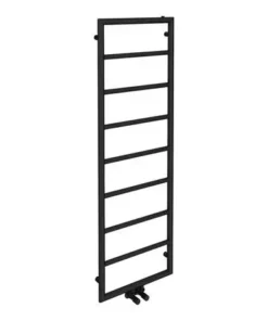 Arezzo Matt Black 1500 x 500 Ladder Heated Towel Rail -Cheap Bathroom Heating Store AZ15MB d4 460