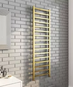 Arezzo Cube Brushed Brass 1600 x 500 Heated Towel Rail -Cheap Bathroom Heating Store AZ165BBSQ N d1 460
