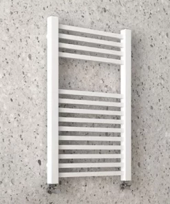 Arezzo Cube Matt White 690 x 500 Heated Towel Rail