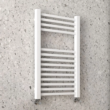 Arezzo Cube Matt White 690 x 500 Heated Towel Rail 3 Arezzo Cube Matt White 690 x 500 Heated Towel Rail