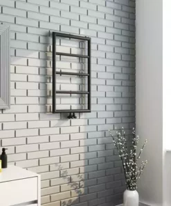 Arezzo Matt Black 800 x 500 Ladder Heated Towel Rail 8 Arezzo Matt Black 800 x 500 Ladder Heated Towel Rail -Cheap Bathroom Heating Store AZ8MB d2 460