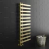 Arezzo Brushed Brass 1200 x 500mm 12 Bars Designer Heated Towel Rail -Cheap Bathroom Heating Store AZBB12X5B12 n p