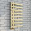 Arezzo Brushed Brass 800 x 500mm 8 Bars Designer Heated Towel Rail -Cheap Bathroom Heating Store AZBB8X5B8 p
