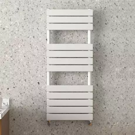 Arezzo Matt White 1200 x 500mm Heated Towel Rail 4 Arezzo Matt White 1200 x 500mm Heated Towel Rail - Image 2