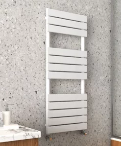 Arezzo Matt White 1200 x 500mm Heated Towel Rail