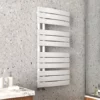 Arezzo Matt White Designer Heated Towel Rail 1080 x 550mm -Cheap Bathroom Heating Store AZMW1855 p