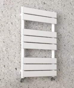 Arezzo Matt White 840 x 500mm Heated Towel Rail