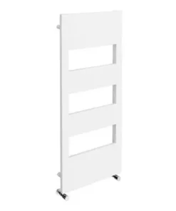 Arezzo White 1200 x 500 Designer Panel Radiator with Towel Rails -Cheap Bathroom Heating Store AZR12X5W d3 460