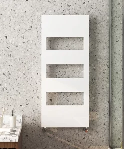 Arezzo White 1200 x 500 Designer Panel Radiator with Towel Rails