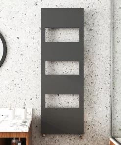 Arezzo Anthracite 1500 x 500 Designer Panel Radiator with Towel Rails