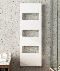 Arezzo White 1500 x 500 Designer Panel Radiator with Towel Rails