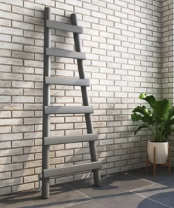 Arezzo Anthracite Leaning Ladder 1600 x 600 Heated Towel Rail