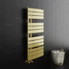 Arezzo Brushed Brass Designer Heated Towel Rail 1080 x 550mm -Cheap Bathroom Heating Store BBDR55X1080 n p