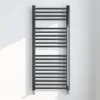 Brooklyn 1200 x 500mm Black Nickel Straight Heated Towel Rail