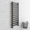 Brooklyn Square 1200 x 500mm Black Nickel Heated Towel Rail