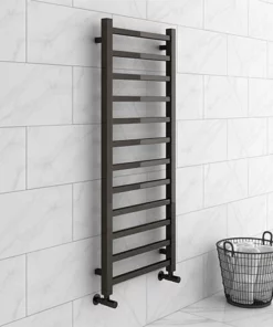 Brooklyn Square 1200 x 500mm Black Nickel Heated Towel Rail