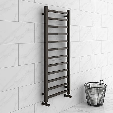 Brooklyn Square 1200 x 500mm Black Nickel Heated Towel Rail 3 Brooklyn Square 1200 x 500mm Black Nickel Heated Towel Rail