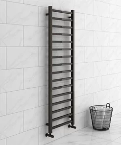 Brooklyn Square 1600 x 500mm Black Nickel Heated Towel Rail