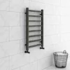 Brooklyn Square 800 x 500mm Black Nickel Heated Towel Rail -Cheap Bathroom Heating Store BN850TR np