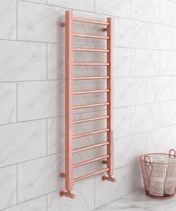 Brooklyn 1200 x 500mm Rose Gold Straight Heated Towel Rail