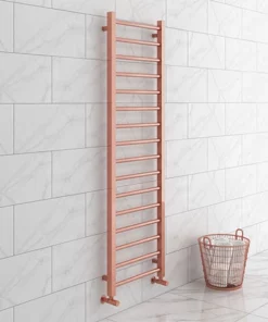 Brooklyn 1600 x 500mm Rose Gold Straight Heated Towel Rail