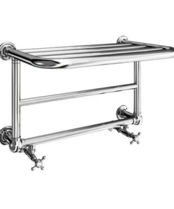 Burlington Strand Chrome Traditional Radiator and Angled Valves