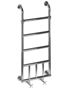 Burlington - Chaplin chrome traditional radiator with angled valves
