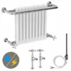 Bromley Traditional Wall Hung Towel Rail Radiator (incl. Valves + Electric Heating Kit) -Cheap Bathroom Heating Store Bromley Traditional Wall Hung Towel Rail Radiator Inc Valves p