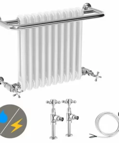 Bromley Traditional Wall Hung Towel Rail Radiator (incl. Valves + Electric Heating Kit)