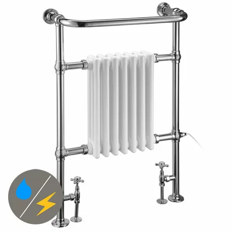 Burlington Full Trafalgar Traditional Radiator (inc. Valves + Electric Heating Kit) -Cheap Bathroom Heating Store Burlington Full Trafalgar Traditional Radiator n p