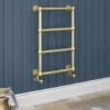Chatsworth Traditional 498 x 748 Brushed Brass Wall Mounted Heated Towel Rail -Cheap Bathroom Heating Store CHTBB18 np