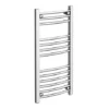 Diamond Curved Heated Towel Rail - 400mm x 800mm - Chrome